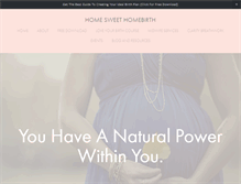 Tablet Screenshot of homesweethomebirth.com